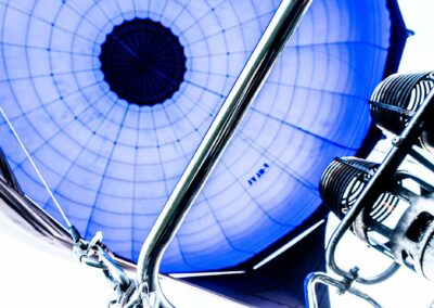 L'intérieur de l'enveloppe vu depuis la nacelle