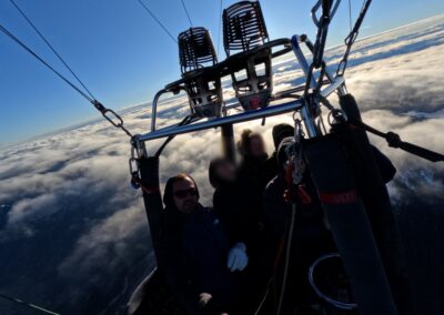 Une mer de nuages depuis la nacelle